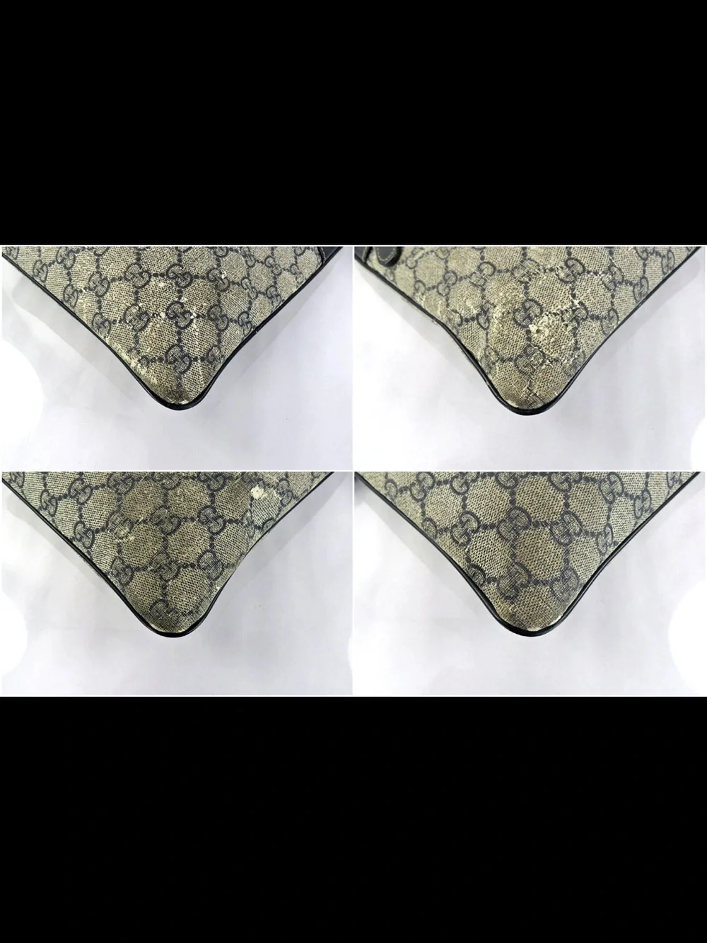Gucci Beige and Black GG Supreme Messenger Bag